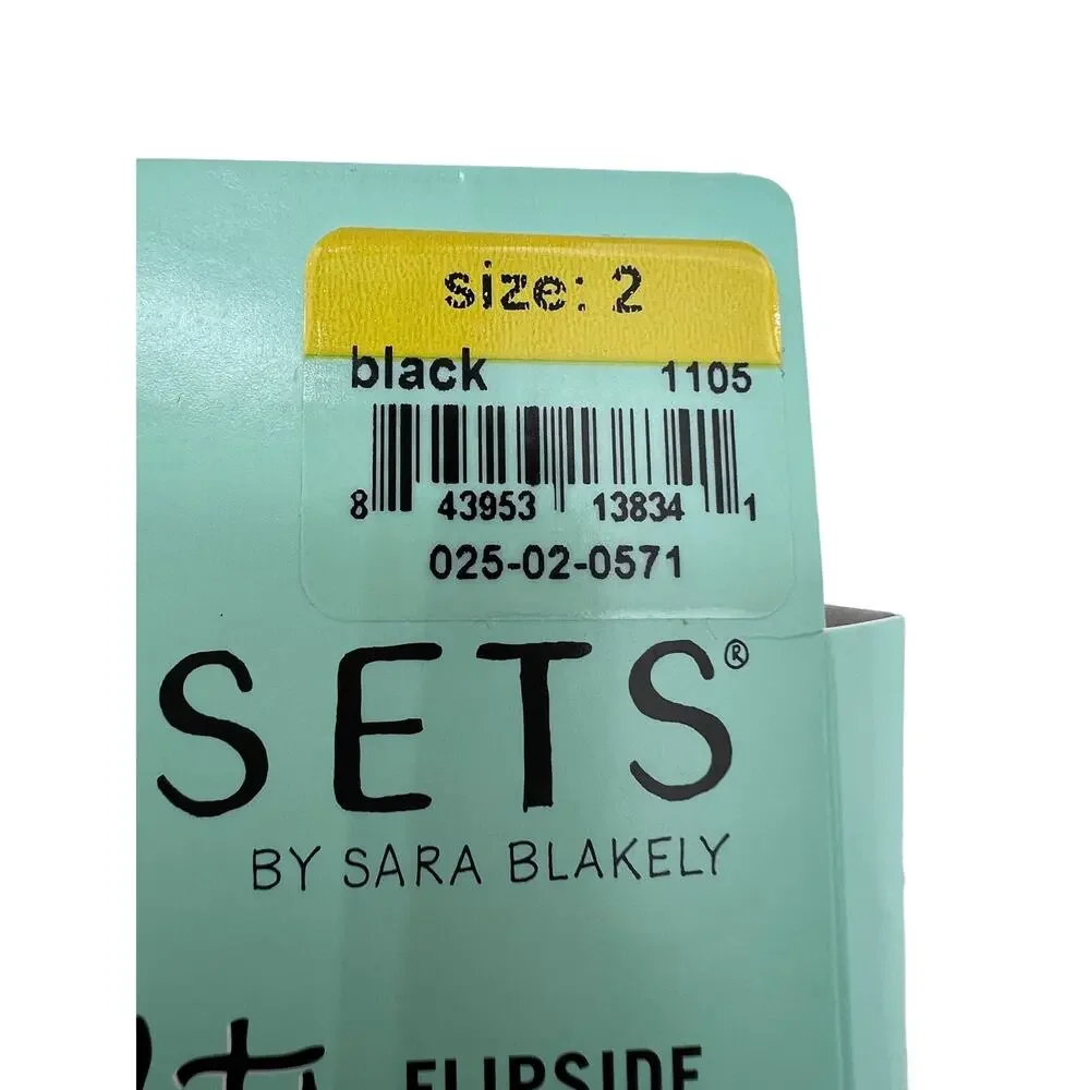 Love Your Assets Sara Blakely Flipside Diamond Shaping Tights Black 1105 Size 2